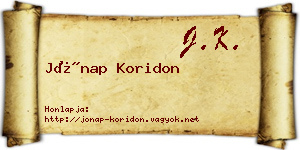 Jónap Koridon névjegykártya